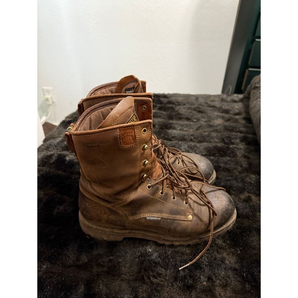 Carolina Boots Size 11.5 E Waterproof Brown Leather 28 Series 8" Work Boots